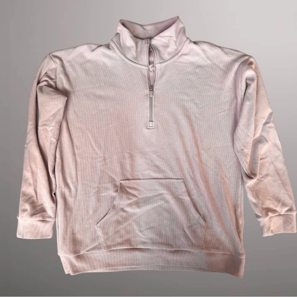 Marc New York Light Pink Zip-Up Sweater - Picture 1 of 2